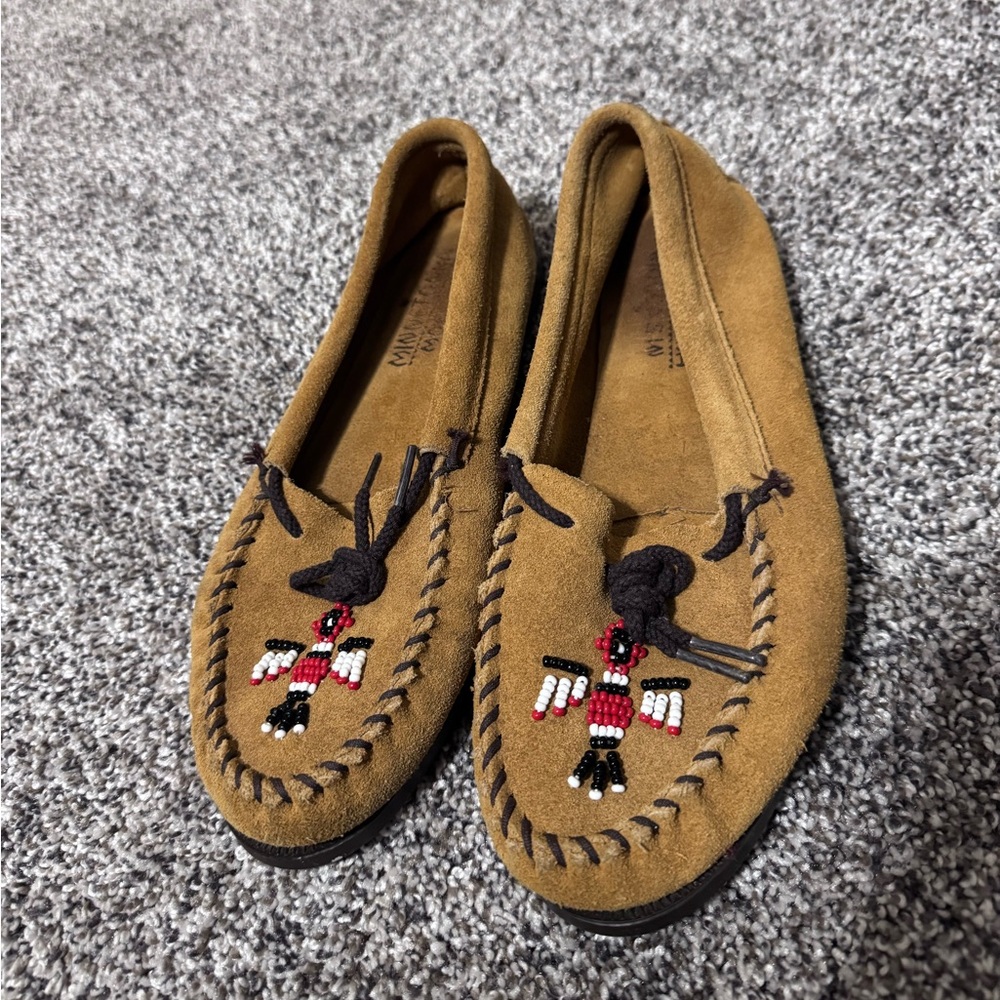 Minnetonka- Women’s size 10 - leather Thunderbird moccasins